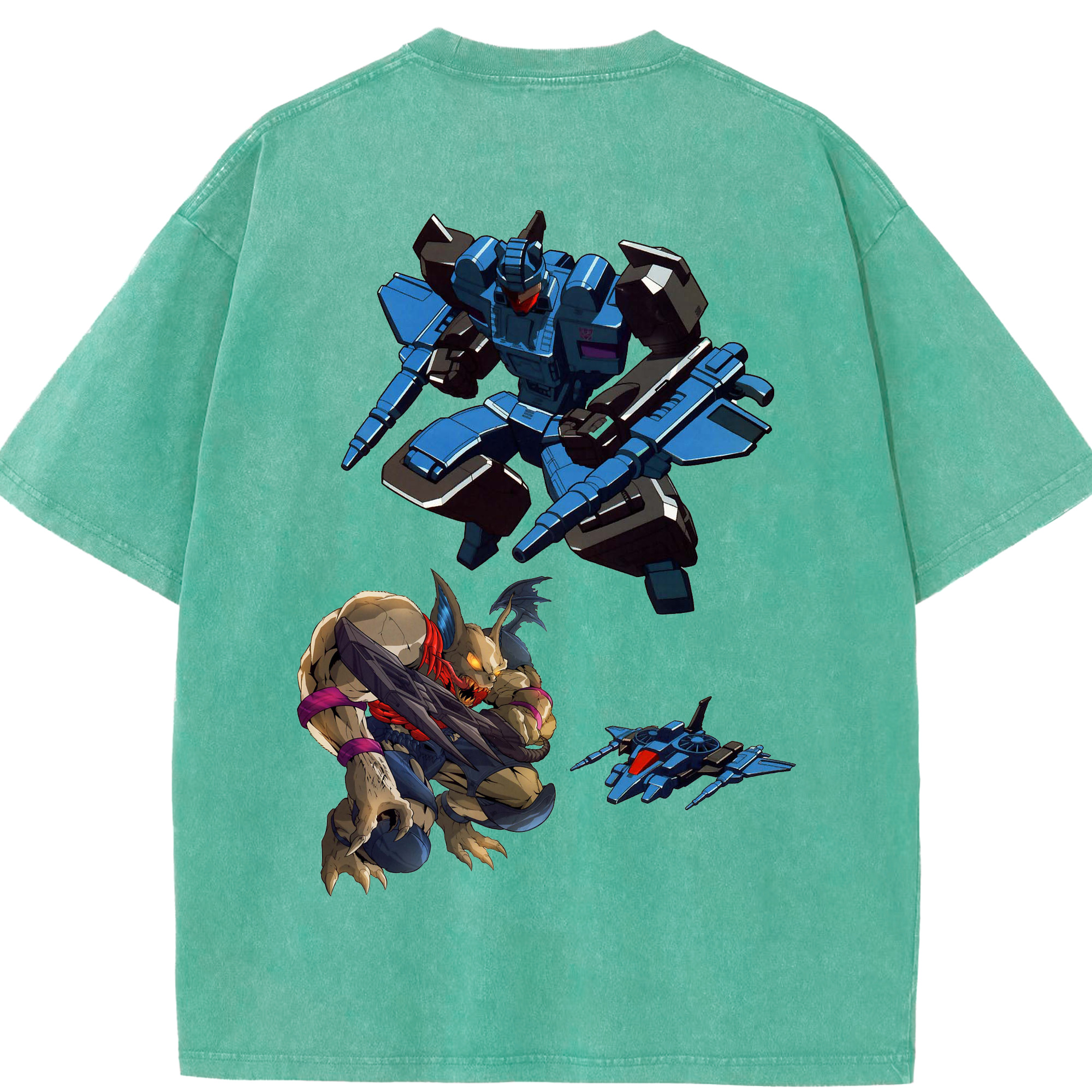 （画像用）  綿100% ヴィンテージ風 半袖Tシャツ（背面プリント）